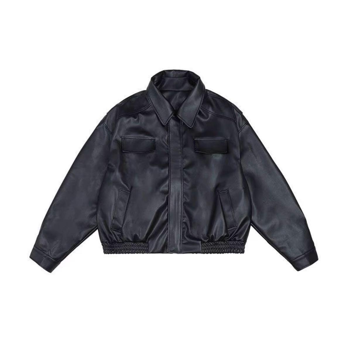 

Женская куртка из искусственной кожи в стиле американского ретро класса люкс для весны/осени 2025 от Melaard - Модный уличный стиль S