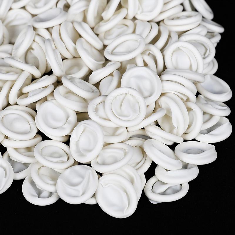 100 buc Seturi de degete de cauciuc latex de unică folosință Mănuși protectoare pentru vârfurile degetelor Pentru instrument de reparat telefoane ceas