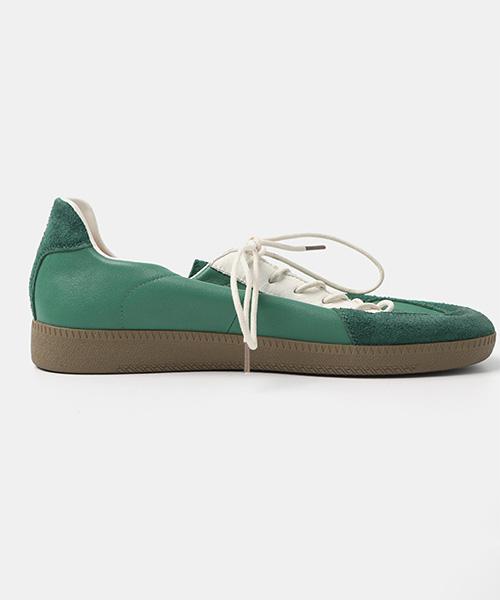 Wetheroad Wtrd3128 Ader Cow Leather Washed German Army Sneakers Khaki Olive