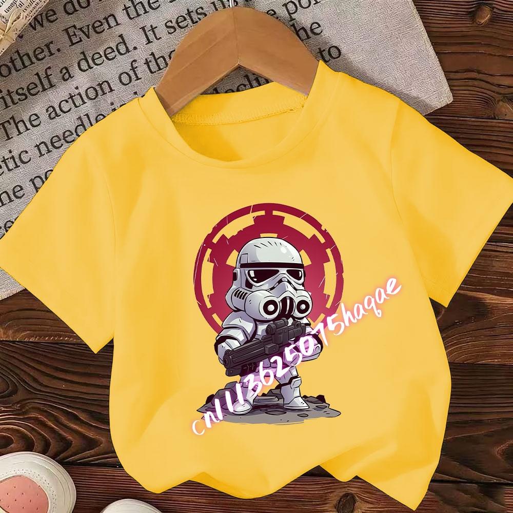 Boys and Girls Children's Pattern T-shirt, Casual, Comfortable, and Breathable Clothing