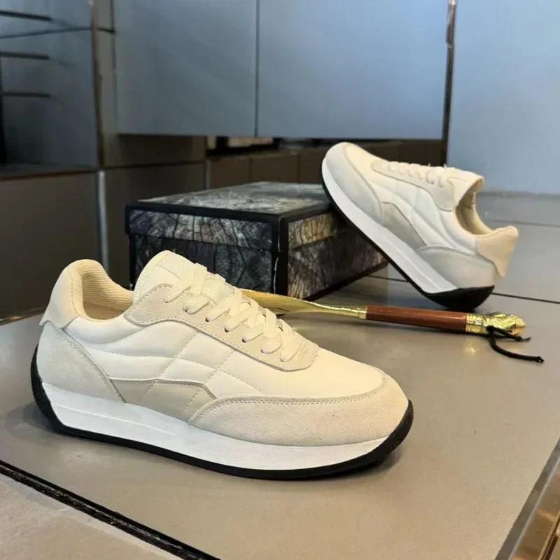 Retro Pánská Sportovní Obuv 2025 Nové Pánské Tenisky Kožené Ležérní Boty pro Muže Měkké Pohodlné Pánské Boty na Platformě Tenis Hombres