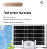 AOV Solar-Powered 360° HD Night Vision Camera with Remote Access and Four-Lens for Indoor/Outdoor Monitoring