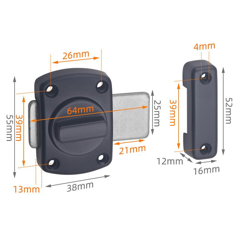 Încuietoare de ușă Cârlig din metal turnat Încuietoare de blocare Uși de toaletă Încuietoare de poartă glisantă în unghi drept