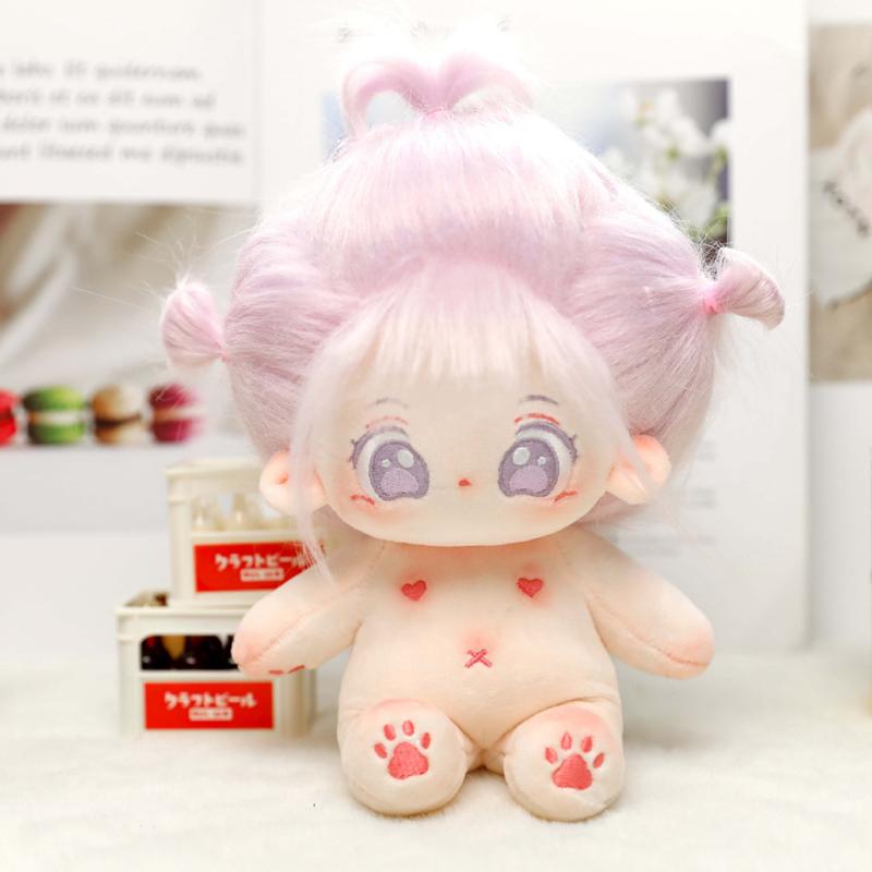 Kawaii Plush Cotton Doll Idol Stuffed Super Star Figure Dolls Cute Fat Body Cherry Blossoms Girl Doll Can Change Clothes Gift