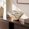 Bowl Silver with Gold Trim for Console Table, Entryway