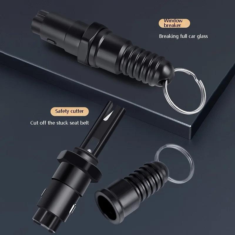 2-in-1 Car Safety Hammer Auto Emergency Glass Window Breaker Seat Belt Cutter Life-Saving Min Car Emergency Escape Hammer