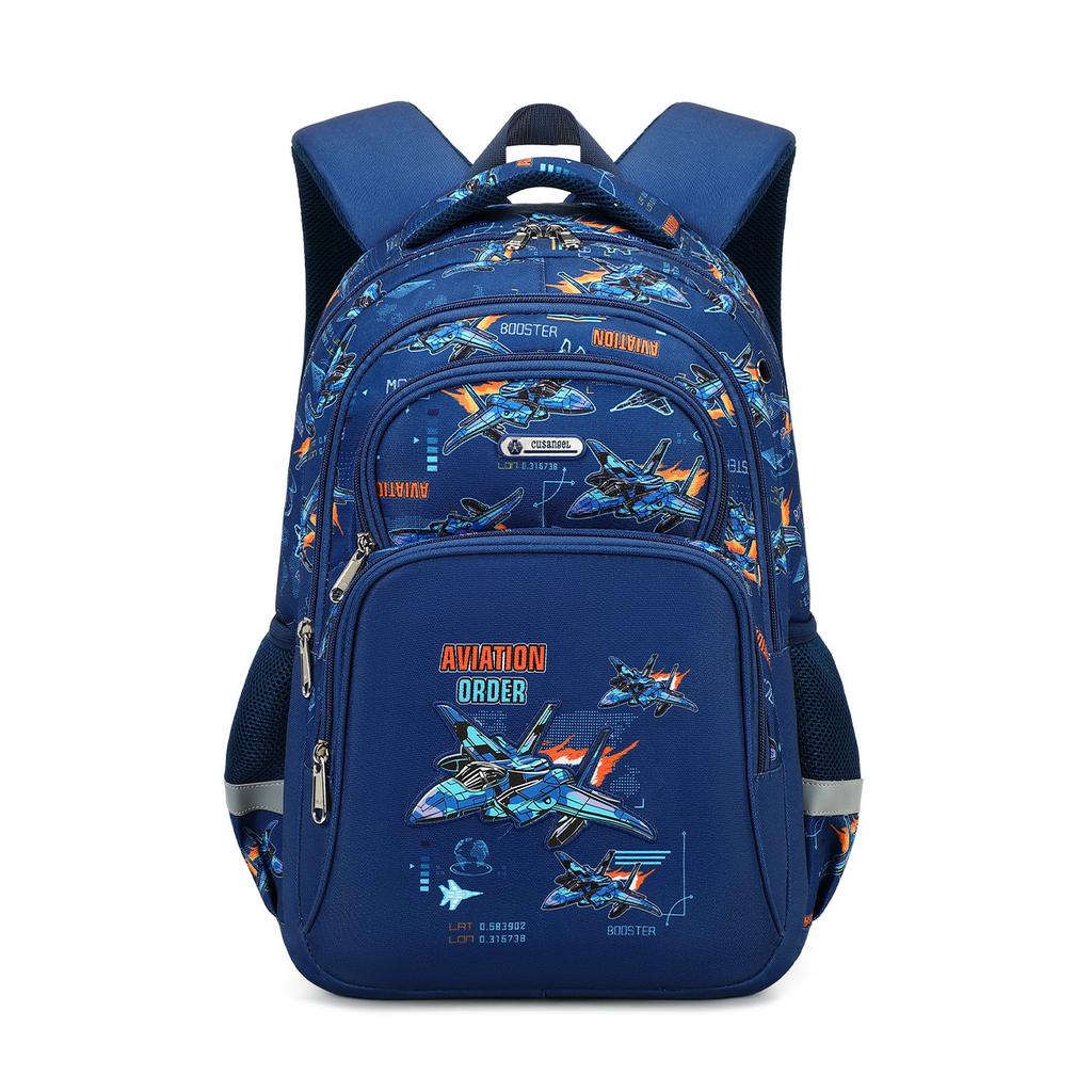 3-Piece School Backpack Set Spine Protection Ergonomic Waterproof Bookbag with Lunch Bag Pencil Case for Grades 3-6