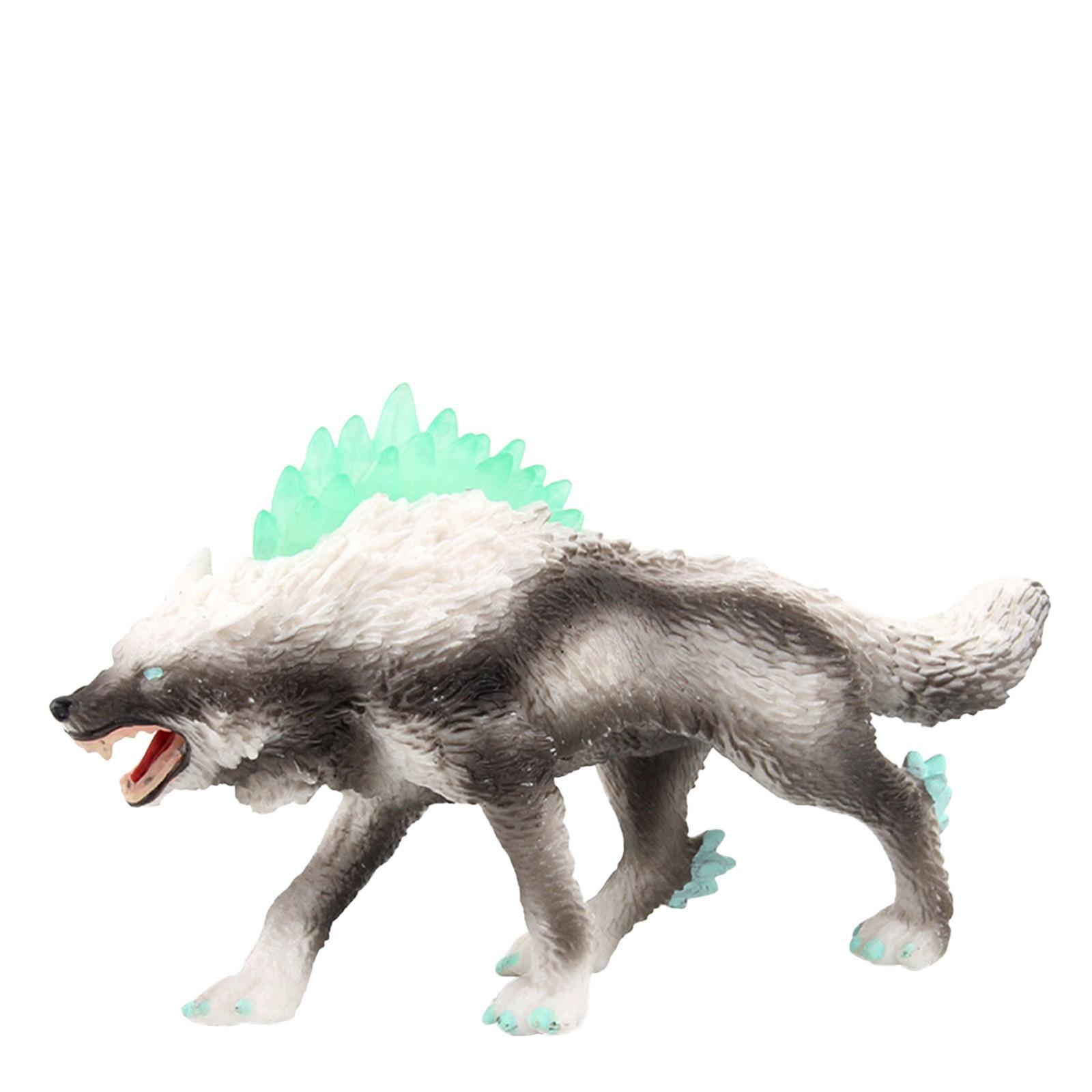 

Snow Wolf Lifelike Werewolf Model Toy High Simulation Shape Decoration