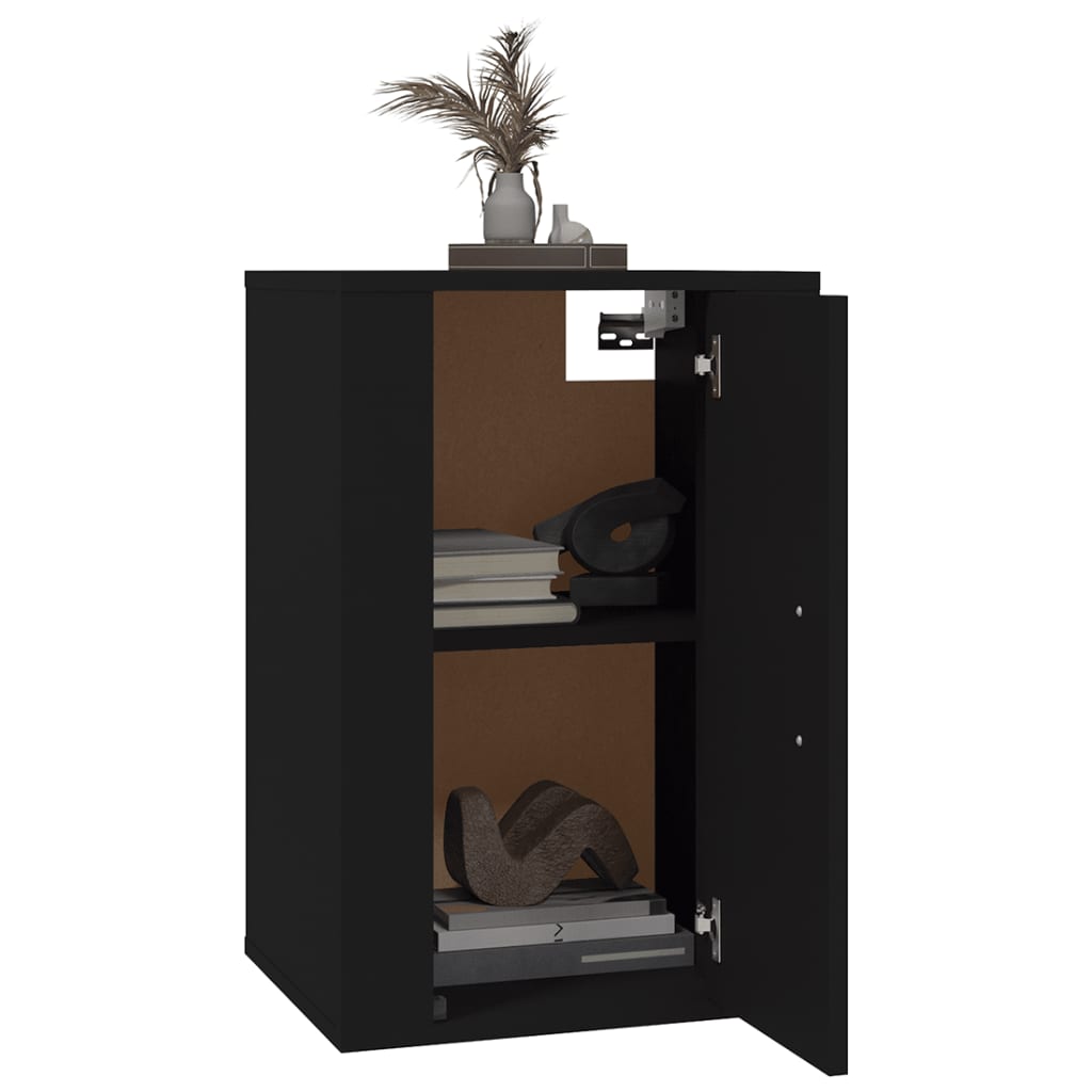TV Wall Cabinet Black 40 X 34.5 X 60 Cm