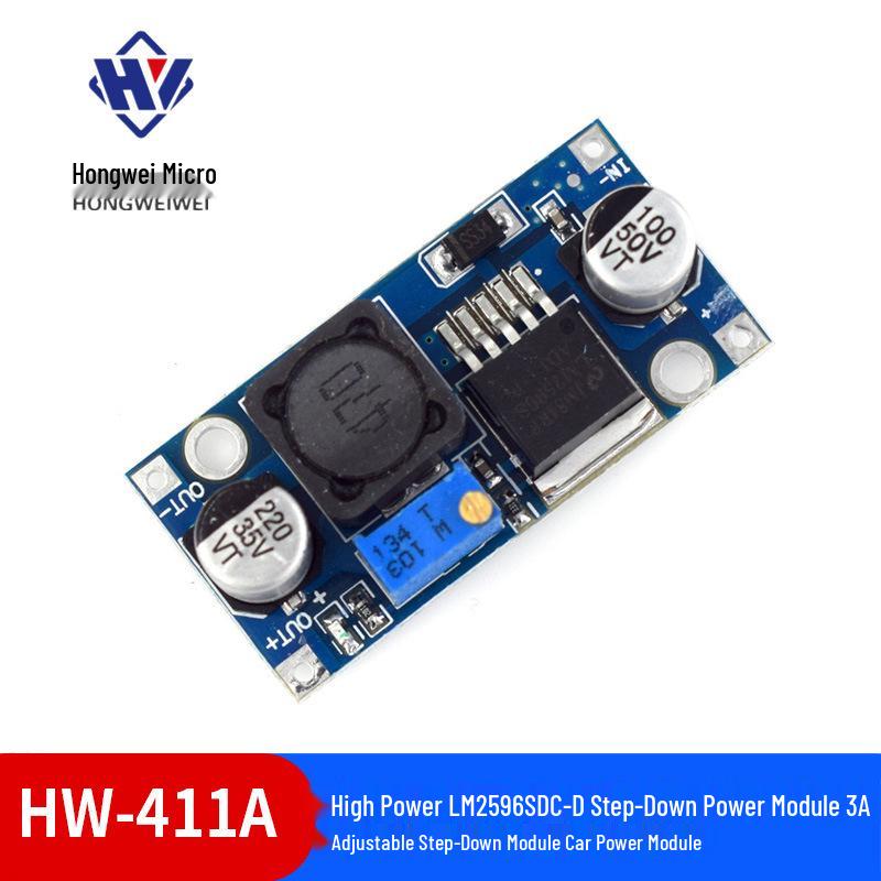 Adjustable DC-DC Buck Converter Module LM2596 24V to 12V/5V/3V, 3A Voltage Regulator