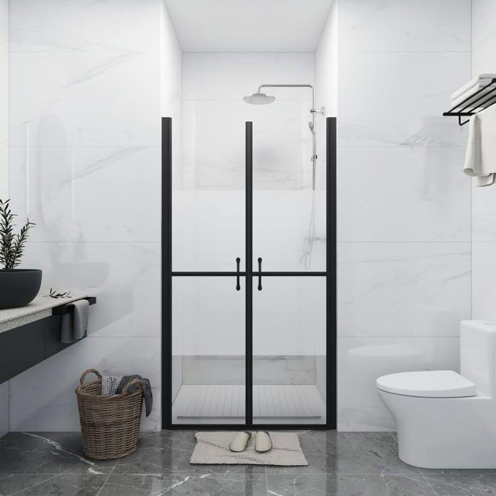 VidaXL ESG Semi-frosted Shower Door (88-91)x190 Cm