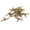 15pcs Fishing Crimp Swivel T Shaped RRing Reusable Portable Green Crossline Tackle Connector