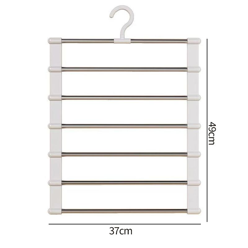 Multi-Layer Pants Hanger Hook Stainless Steel Hook Foldable Space Saving Organizer Wardrobe Storage Trousers Hooks Home Supplies
