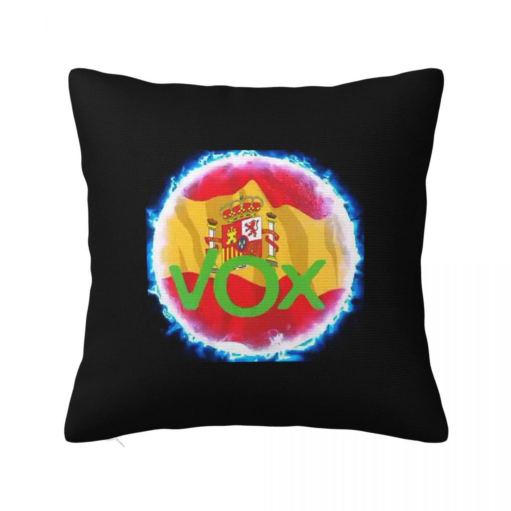 Espana Vox Logo Spaanse Politieke Partij Spaanse Vierkante Kussensloop Kussenhoes Kussensloop Sierkussenhoes voor Huis Slaapkamer