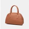 Retro PU Woven Boston Bag - Women's Autumn/Winter Light Luxury Handbag, 2025 Collection
