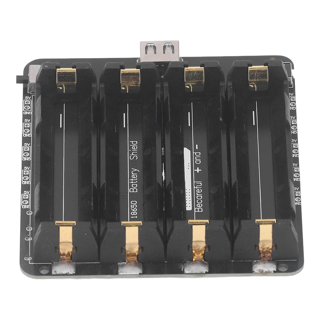 4 Slot Lithium Battery Holder Shield Case Battery Development Board with Overcharge Protection DC 5V