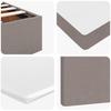 Ottoman Bed with Mattresses Taupe 200x200 Cm Fabric