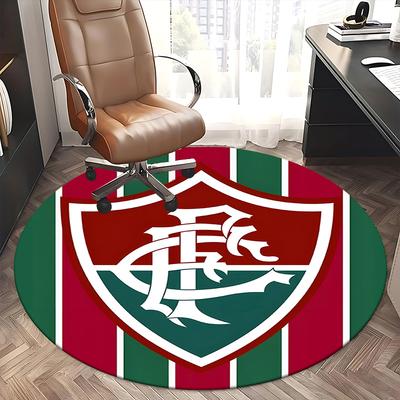 Flamengo,Badge Chair Mat Round Rug Office Carpet, Non Slip, Suitable for Living Rooms, Bedrooms Decor.1205043a