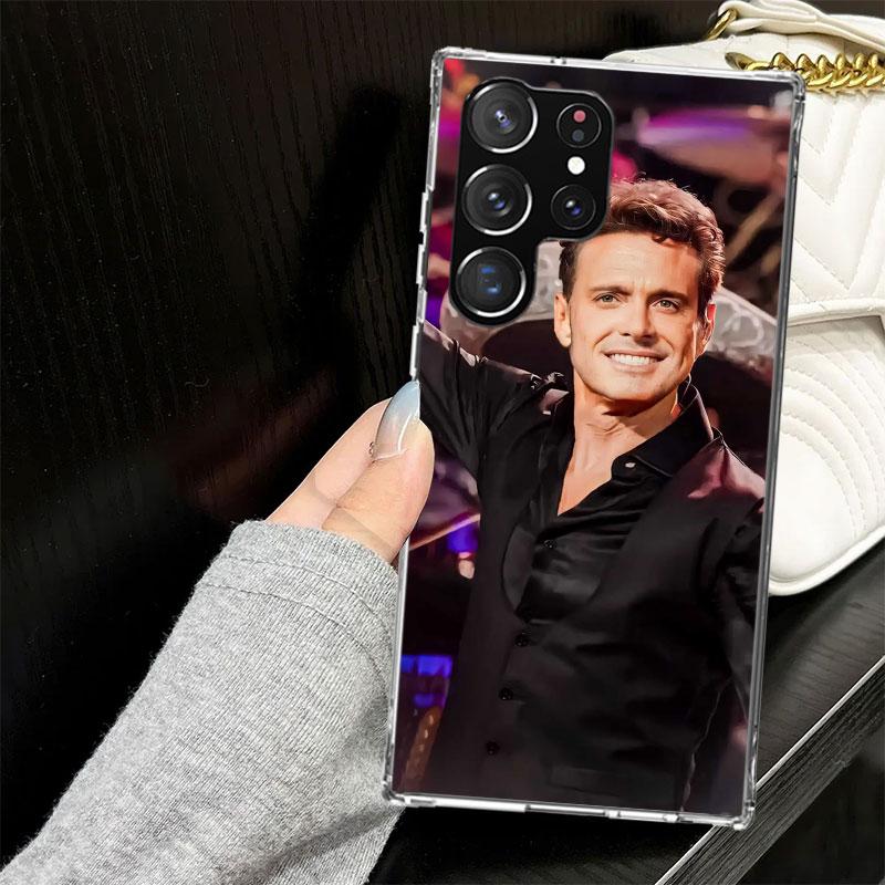 

L-Luis M-Miguel Singer Case for Samsung Galaxy S25 S24 S23 S22 Ultra Soft Phone Cover S25 Edge S21 Plus S20 FE S10 + Black Cover Samsung S21 FE