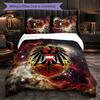 Austria Football Pattern 3 Pieces Bedding Set Soft Microfiber Duvet Cover with Pillow Cases for Bedroom