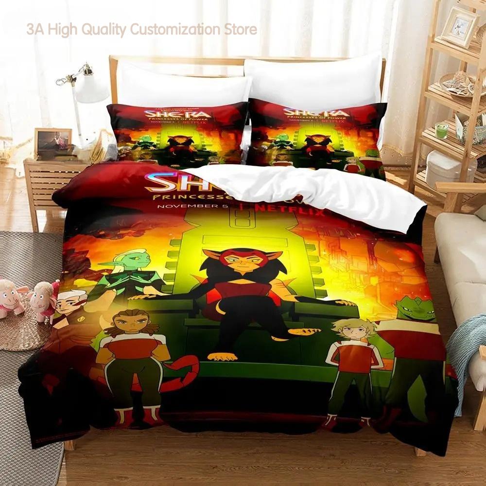 She Ra And The Princesses Of Power Set Biancheria da Letto Singolo Twin Full Queen King Size Set Biancheria da Letto Camera da Letto Adulti Copripiumino Set 3D