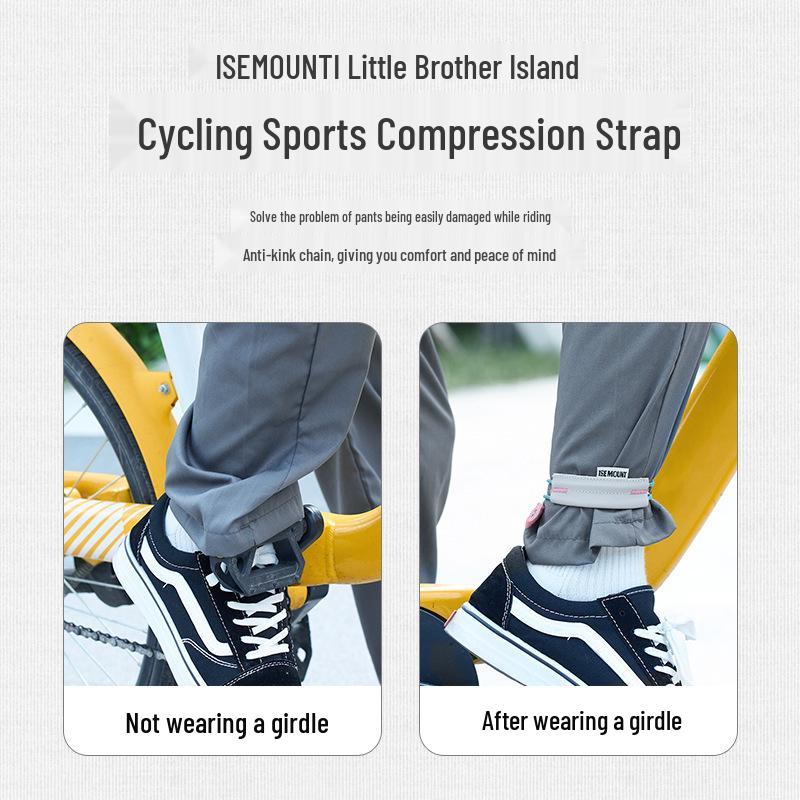 Reflective Elastic Leg Bands for Cycling