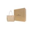 New COACH City Canvas With Smooth Leather Tote Bag Shopping Bag Handbag Shoulder Bag Large Size Women's Khaki 5696-IMTYF
