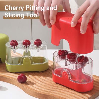 Pitter Tool Easy-Press Cherry Jujube Pitter With 3 Holes Plastic Kitchen Tool For Efficient Nuclei Removal Manual Press Tools