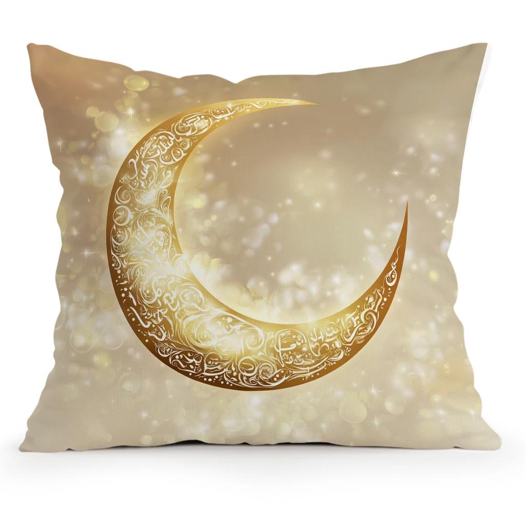 Golden ramadan decoration Cushions Pillowcase Polyester Cushion Cover Throw Pillow Pillowcover Home Car Sofa Decor