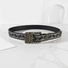 Faux Stylish Unisex Leather Belt With Metal Buckle Belt Paired With Jeans