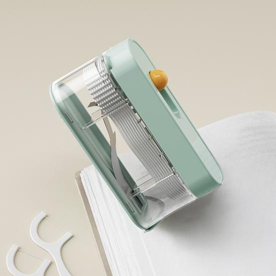 2PCS Floss Dispenser Automatic Pop-up Portable Storage Box Refillable with Ergonomic Picks Floss Case