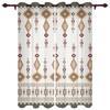Boho Tribal Totem Window Curtain Modern European Style Curtains for Bedroom Living Room Backdrop Curtain