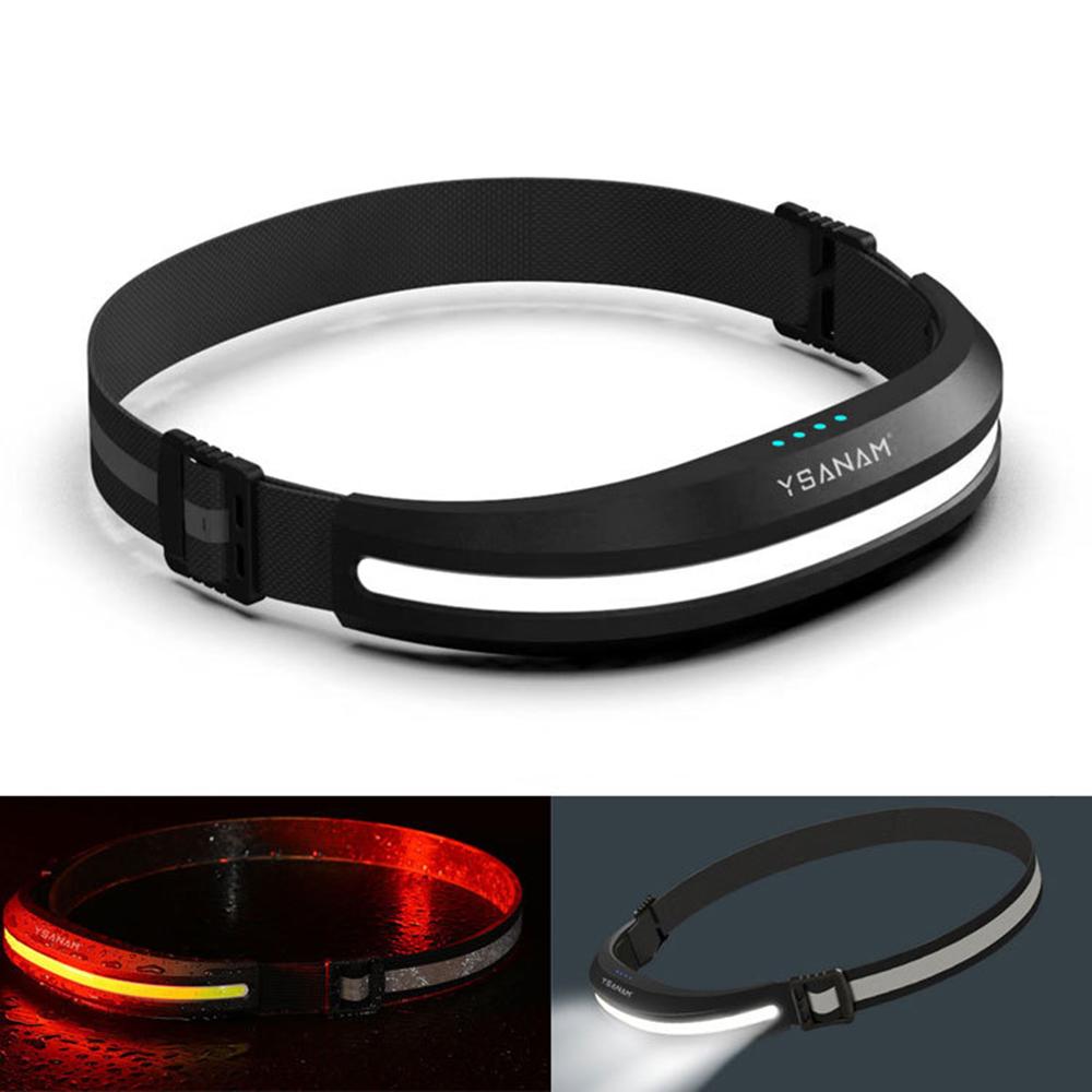 Hodelykt med kroker Oppladbar frontlykt IPX4 Vanntett sikkerhetshodelykt for utendørs