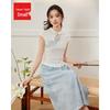 IEF Petite New Chinese Style Two-Piece Long Dress Set