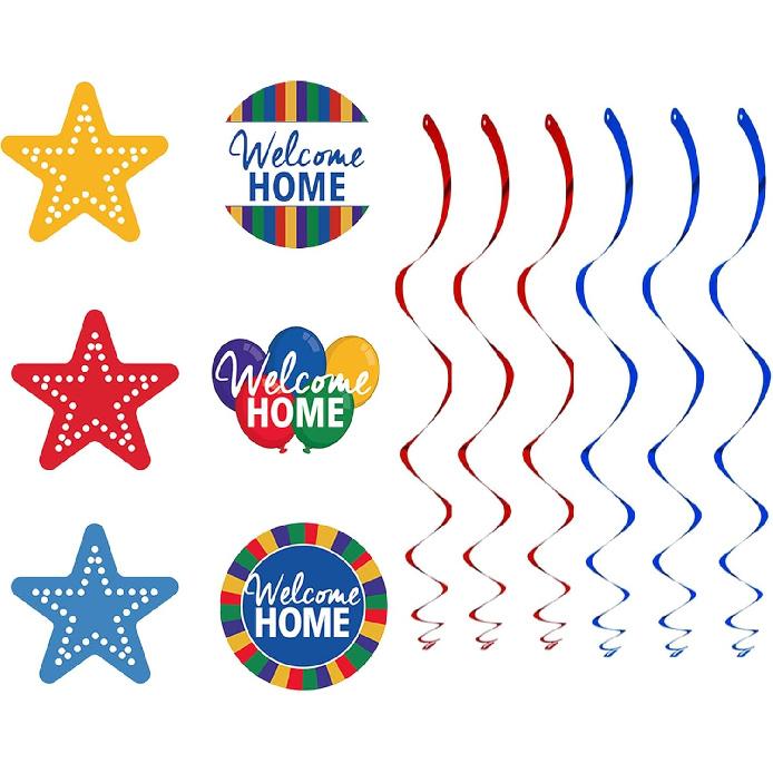 Welcome Home Banner, Colorful Paper Welcome Home Decorations