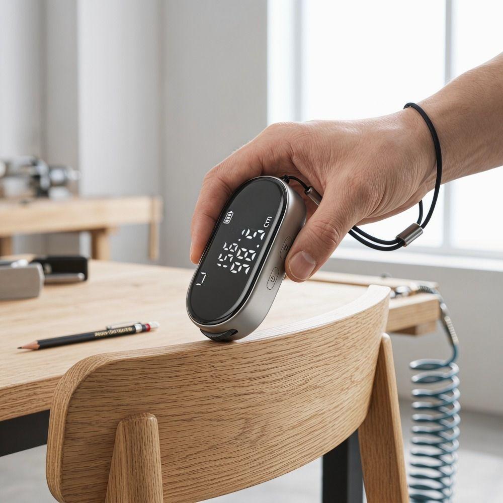 Mini Size Digital Wheel Tape Measure High Accuracy Type-C Rechargeable Tape Ruler Hand Tool Use
