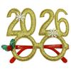 Numero 2026 Occhiali di Natale Festa di Natale Divertenti Oggetti di Scena per Photobooth Montatura Occhiali Regalo di Capodanno per Bambini Articoli per la Casa