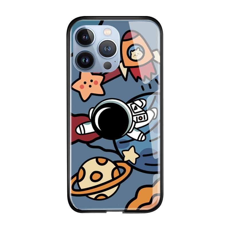 Tempered Glass Phone Case For iPhone 11 12 13 14 15 16 17 Redmi 10 12 14C Note10 Note14 Xiaomi 11Lite PocoC75 Soft Edge Shockproof Smooth Shell