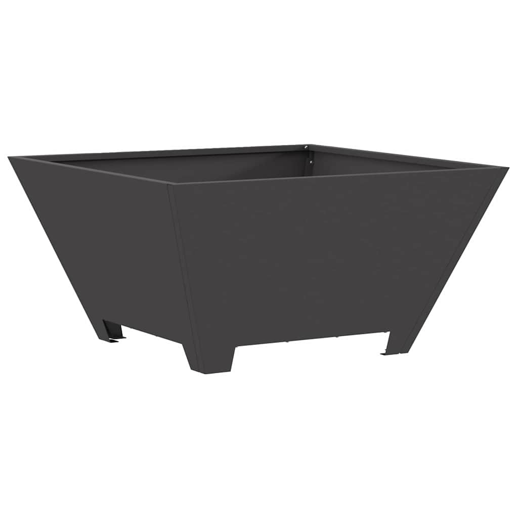 Fire Pit Black 60 X 60 X 30 Cm Steel