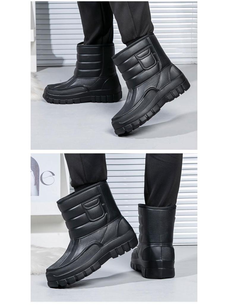 Men's Thickened Non-Slip Waterproof Snow Boots – Fleece-Lined and Cold-Proof for Winter Fishing