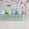 60ml Portable Transparent Green Facial Cleanser Foaming Bottle