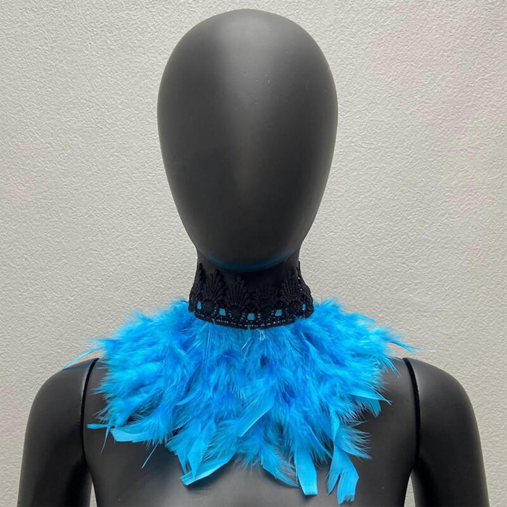Gothic Feather Shawl Stage Makeup Ball Costume Accessories