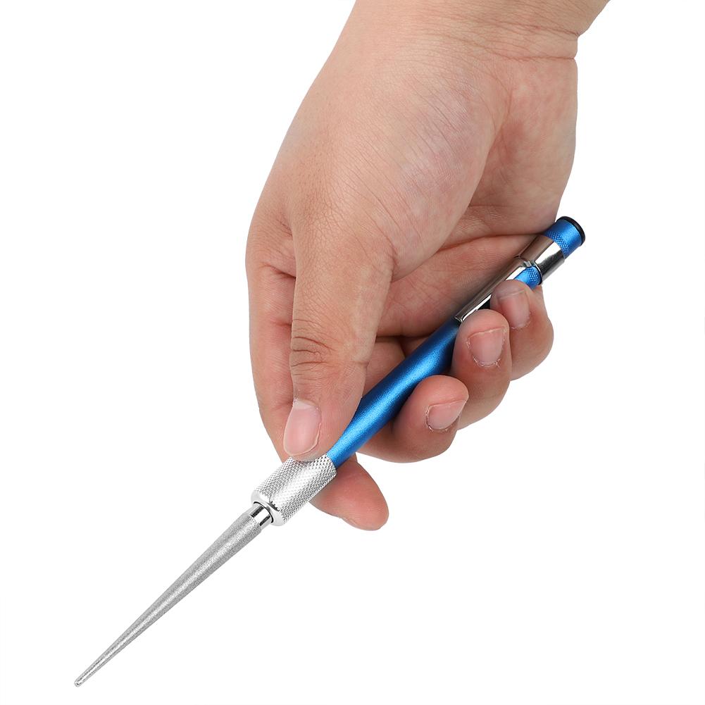 Apontador de bolso de diamante Apontador de lápis Apontador de lâmina de anzol de peixe (400#)