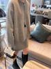 Autumn Winter 100% Wool Round Neck Pullover Sweater with Buttons