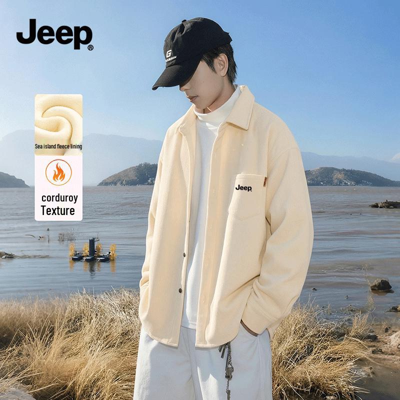 JEEP Men s Plush Lined Corduroy Winter Shirt XL