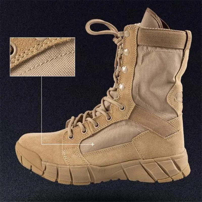 Fashion Men's Military  Fashion High Tall Outdoor Anti-collision Hiking Shoes Army Tactical Boots Outdoor Hiking Shoes