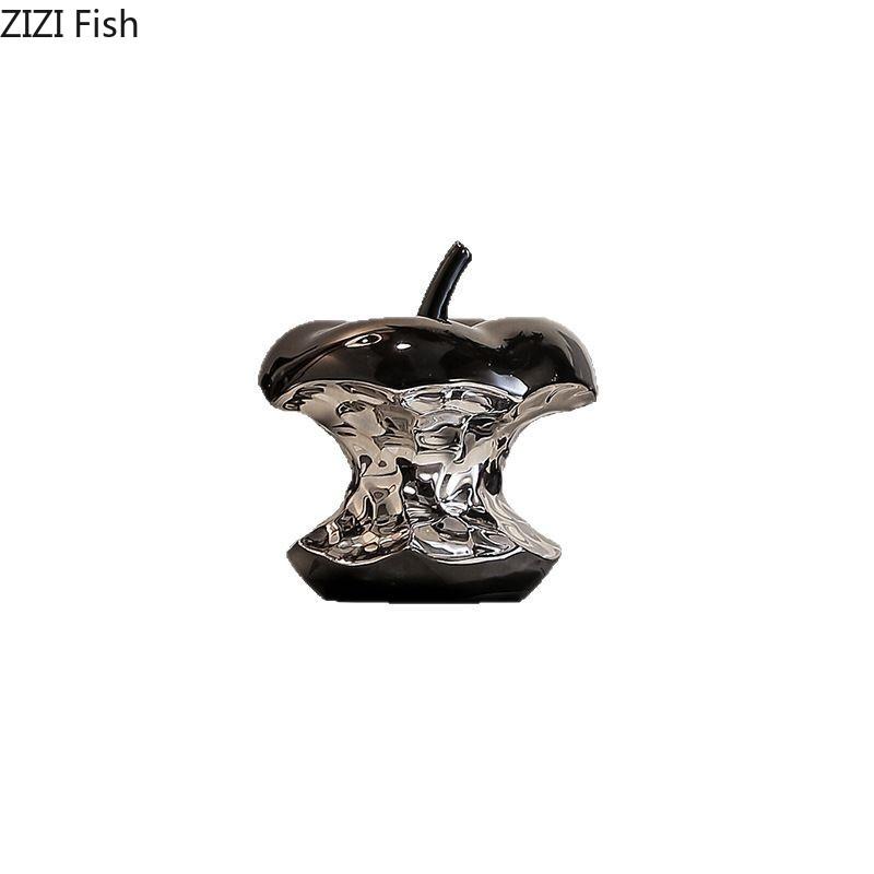 Simulated Apple Ceramic Ornaments Creative Electroplated Ceramic Ornaments Home Livingroom Officedesk Display Cabinet Decoration
