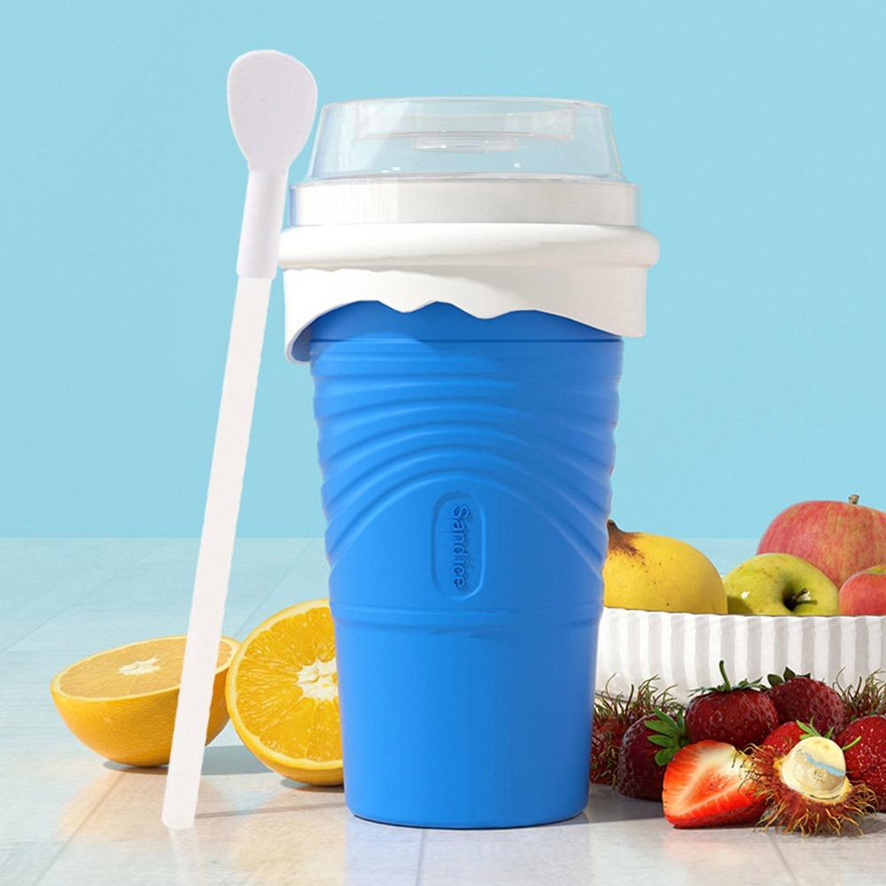 500 ML DIY Quick-Frozen Summer Smoothie Cup Large Capacity Cooling Milkshake Bottle Squeeze Portable Slushy Maker Cup