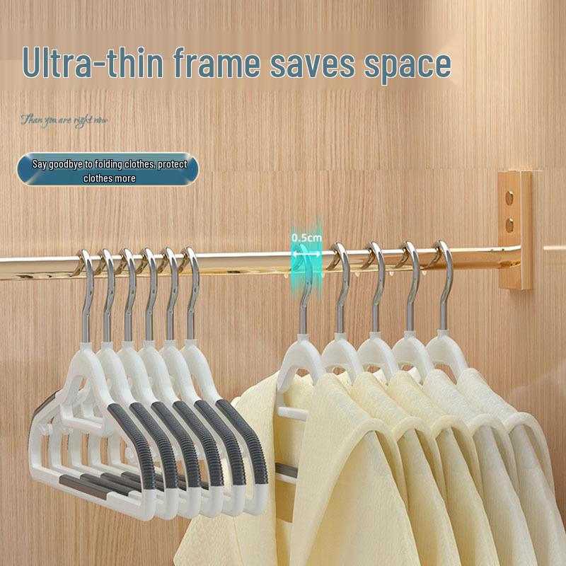 Anti-Slip, No-Indent Clothes Hangers with Thickened Design for Home Storage