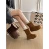 Northeast Velvet Thickened Thick-soled Snow Boots 2025 Winter Wear Warm and Heightened Retro Cotton Shoes